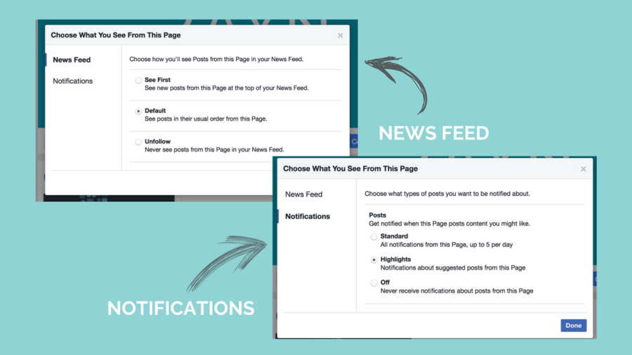 Facebook News Feed and Notifications Desktop